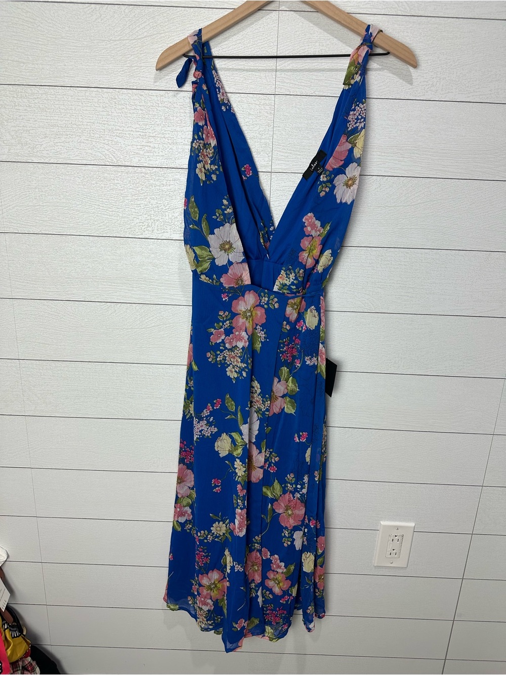 NWT Lulus Blue Floral Dress Size Small - Picture 4 of 13